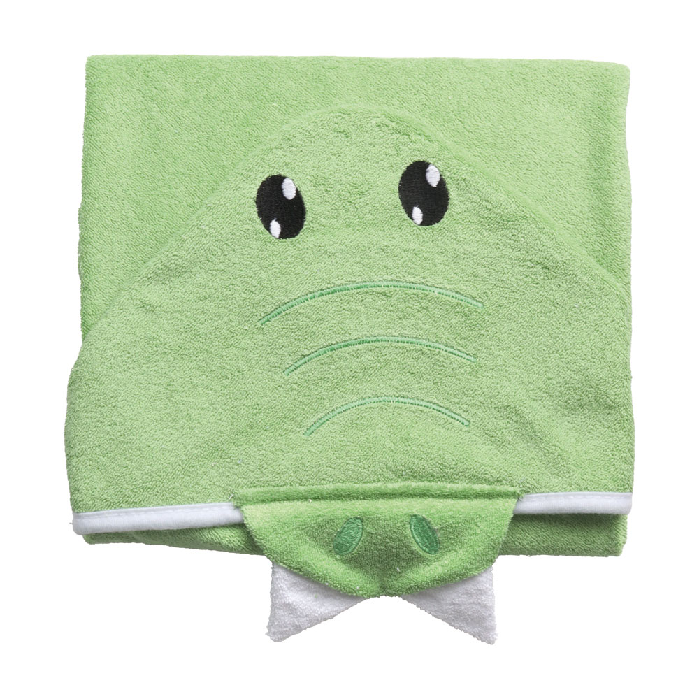 Foto 3 | Toalla de Baño con Capucha Baby Mink Bm324 Verde con Bordado de Personaje de Cocodrilo 90 x 70 cm