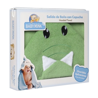 Foto 4 | Toalla de Baño con Capucha Baby Mink Bm324 Verde con Bordado de Personaje de Cocodrilo 90 x 70 cm