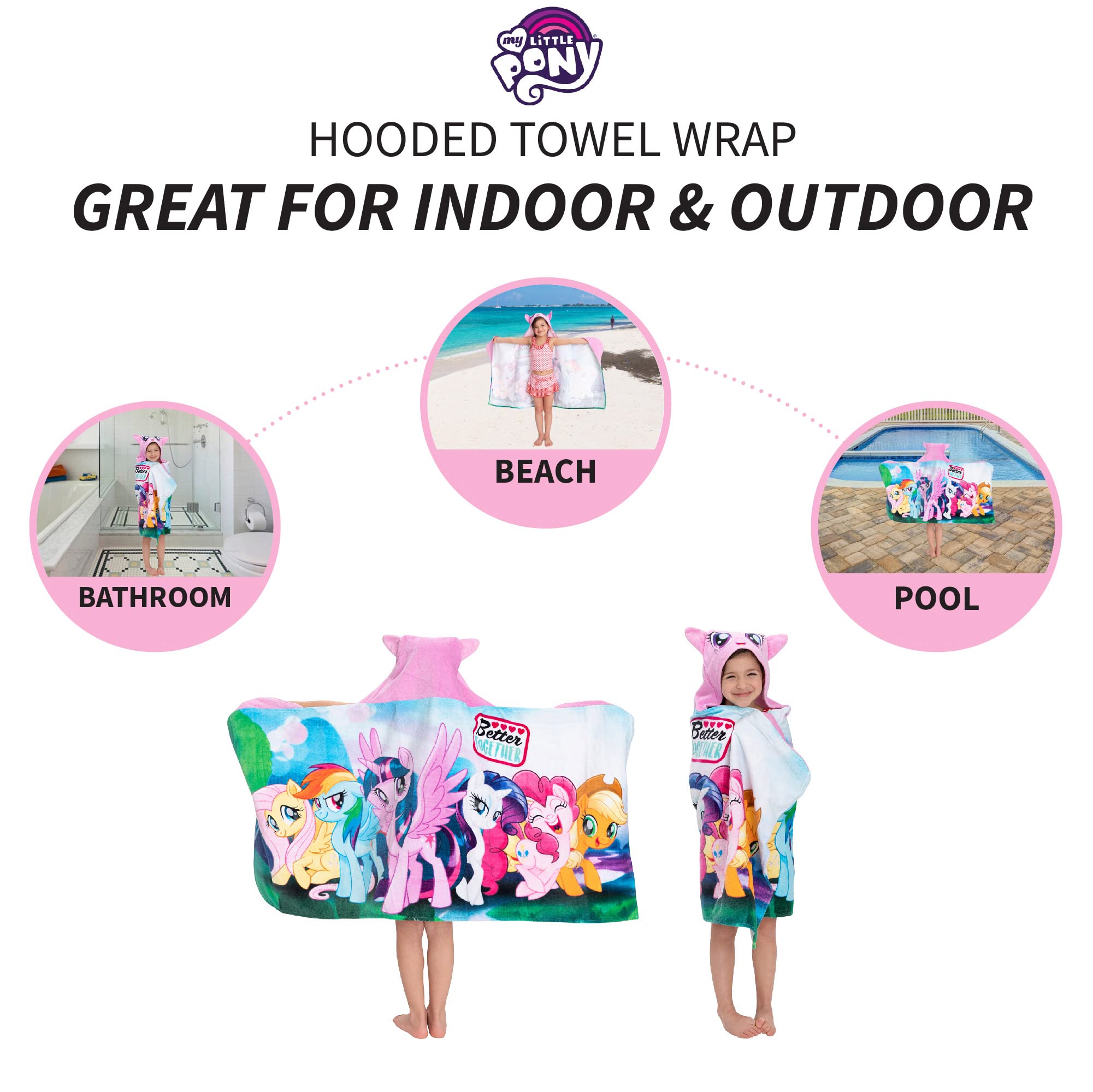 Foto 5 pulgar | Toalla Con Capucha Para Niños My Little Pony Para Bañera/piscina/playa - Venta Internacional.