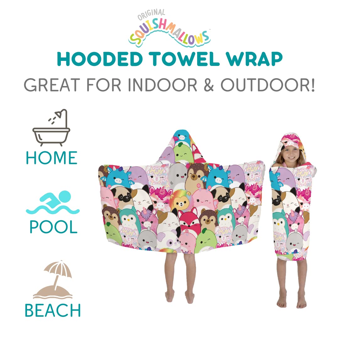 Foto 3 | Toalla Con Capucha Franco Squishmallows Para Niños, Bañera/piscina/playa - Venta Internacional.