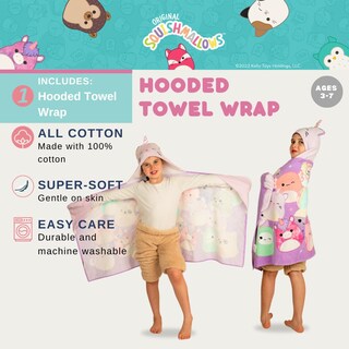 Foto 2 | Toalla Con Capucha Franco Squishmallows Kids, 60 X 120 Cm, Algodón - Venta Internacional.