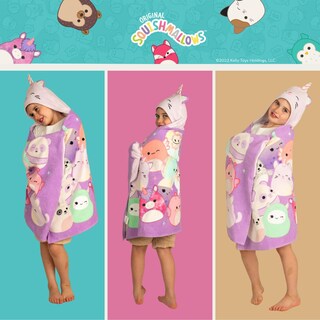 Foto 5 | Toalla Con Capucha Franco Squishmallows Kids, 60 X 120 Cm, Algodón - Venta Internacional.