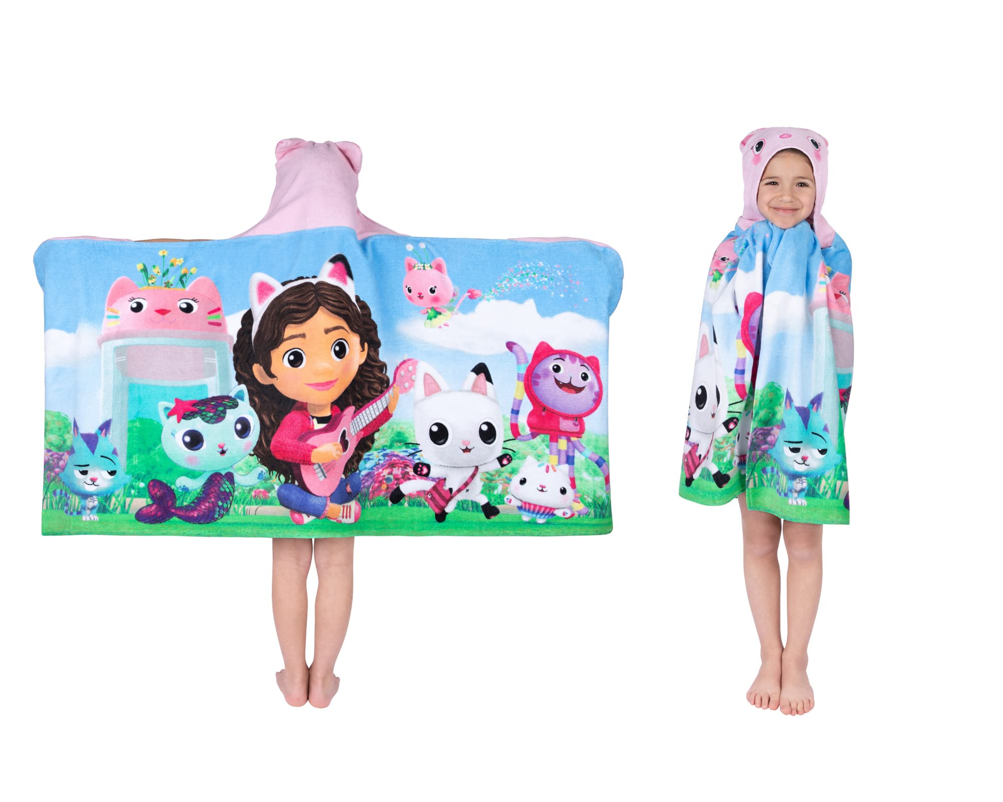 Toalla Con Capucha Dreamworks Gabby's Dollhouse, Algodón, 60 X 120 Cm - Venta Internacional.
