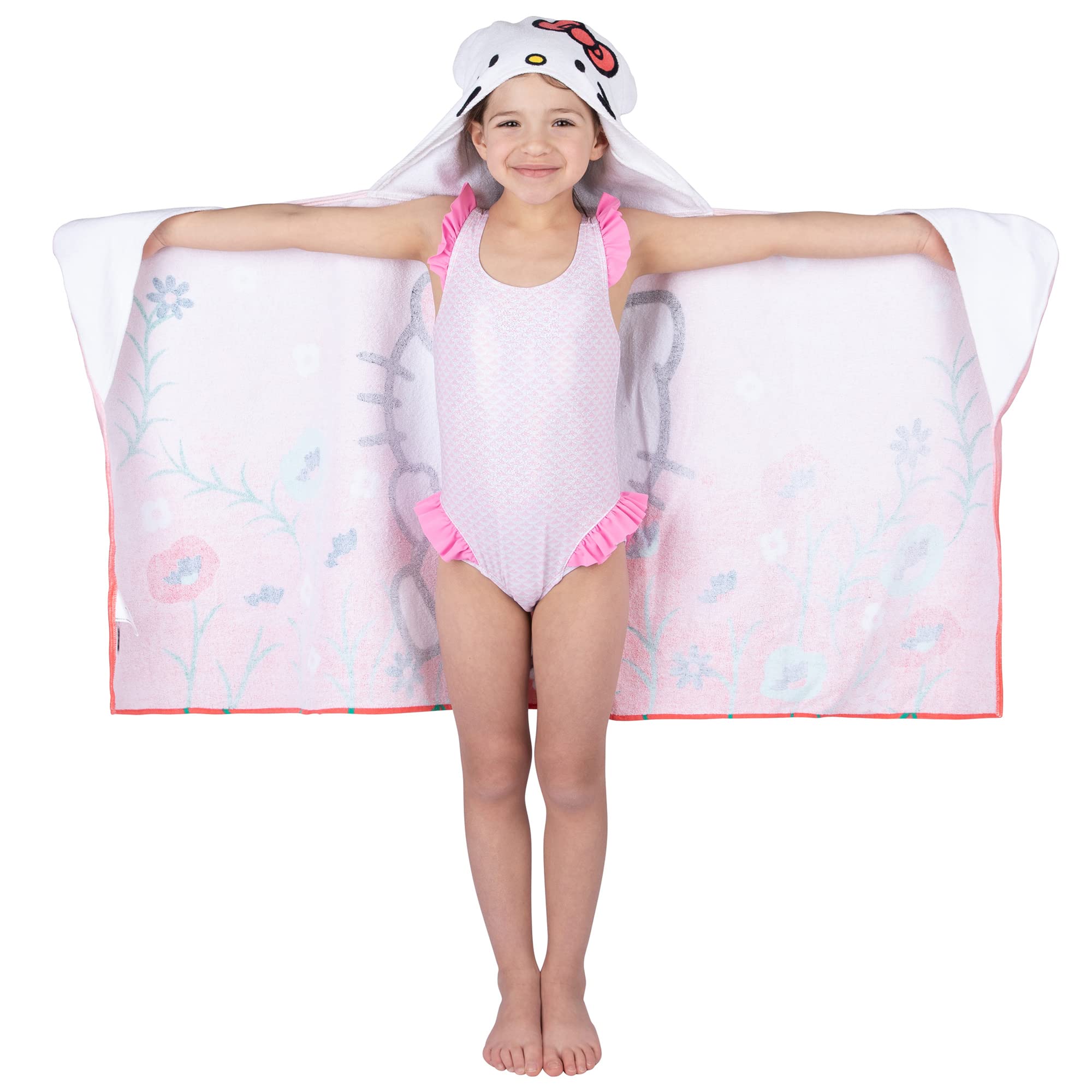Foto 2 | Toalla Con Capucha Franco Kids Hello Kitty De Algodón Suave - Venta Internacional.