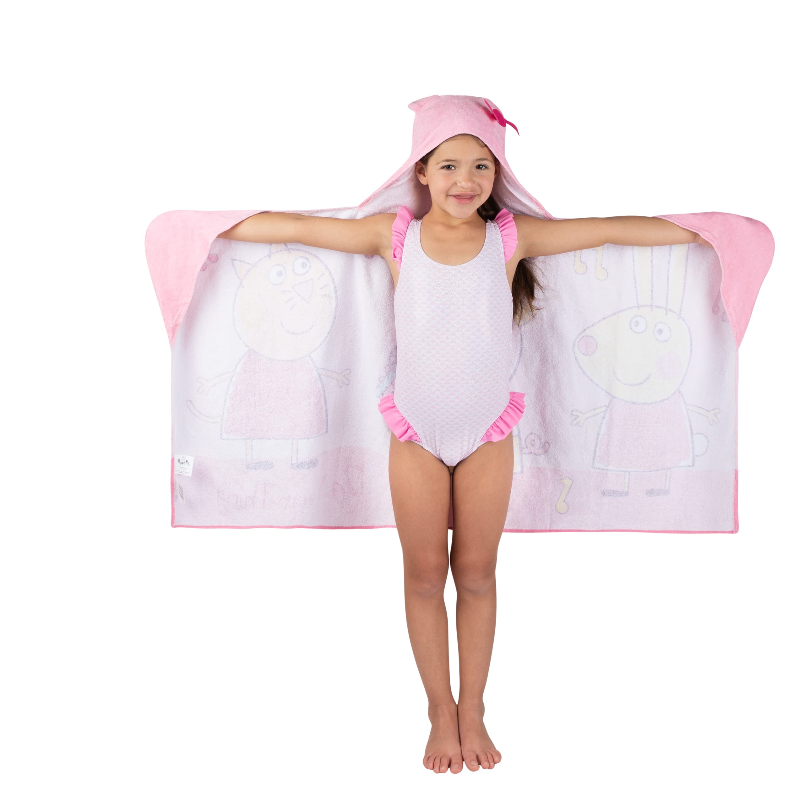 Foto 2 | Toalla Con Capucha Franco Peppa Pig Para Niños, Bañera/piscina/playa - Venta Internacional.