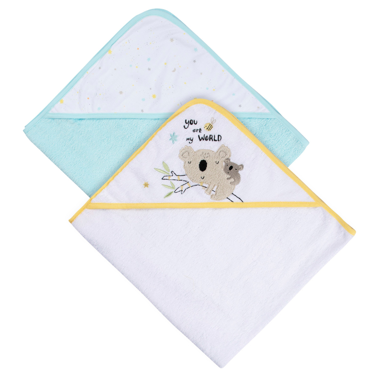 Foto 1 | Set 2 Toallas Gerber Bebé Capucha Algodón Azul 66×76 Cm