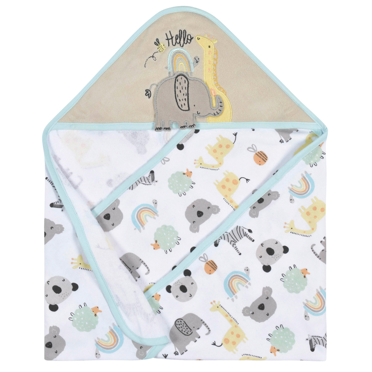Foto 5 | Set 4 Toallas Bebé Gerber Con Capucha 80% Algodón Azul