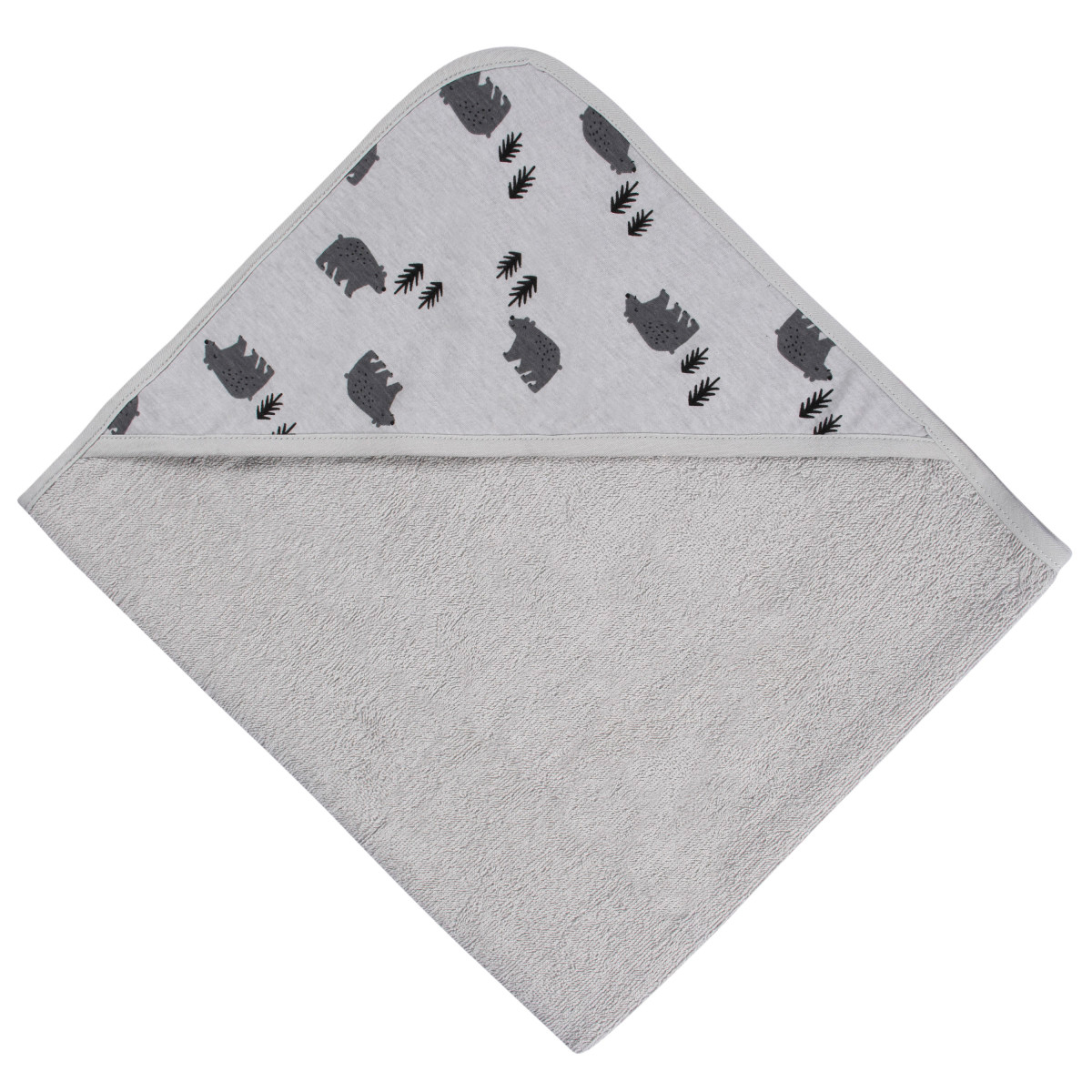Foto 4 pulgar | Set 2 Toallas Bebé Gerber Capucha Gris 66×76 Cm Algodón