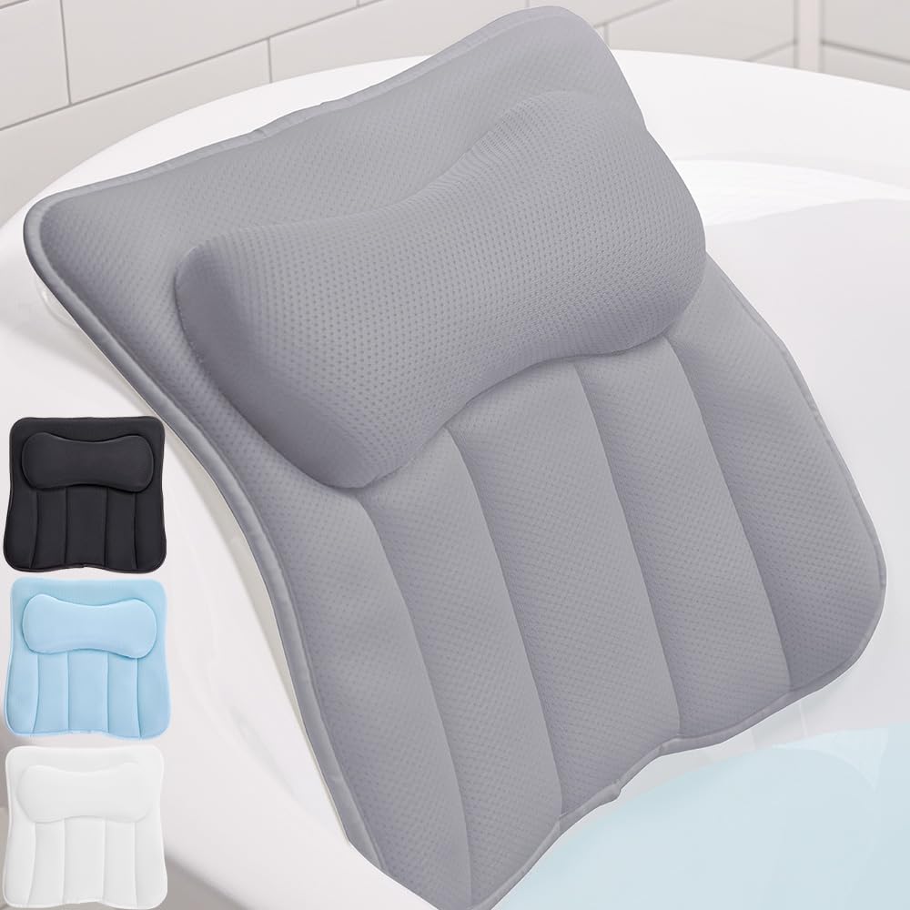 Foto 2 pulgar | Almohada De Baño Gorilla Grip Mesh Para Bañera Con Ventosas Gris - Venta Internacional.