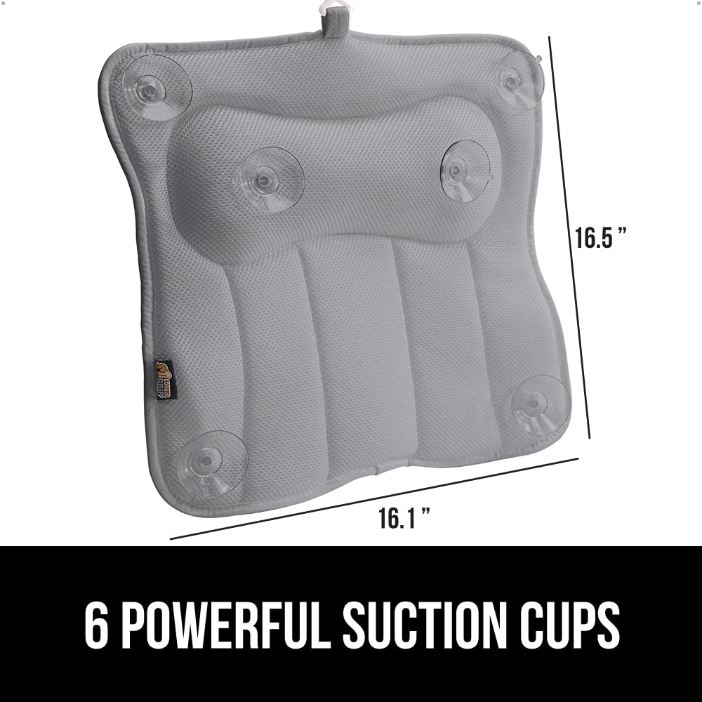 Foto 5 pulgar | Almohada De Baño Gorilla Grip Mesh Para Bañera Con Ventosas Gris - Venta Internacional.