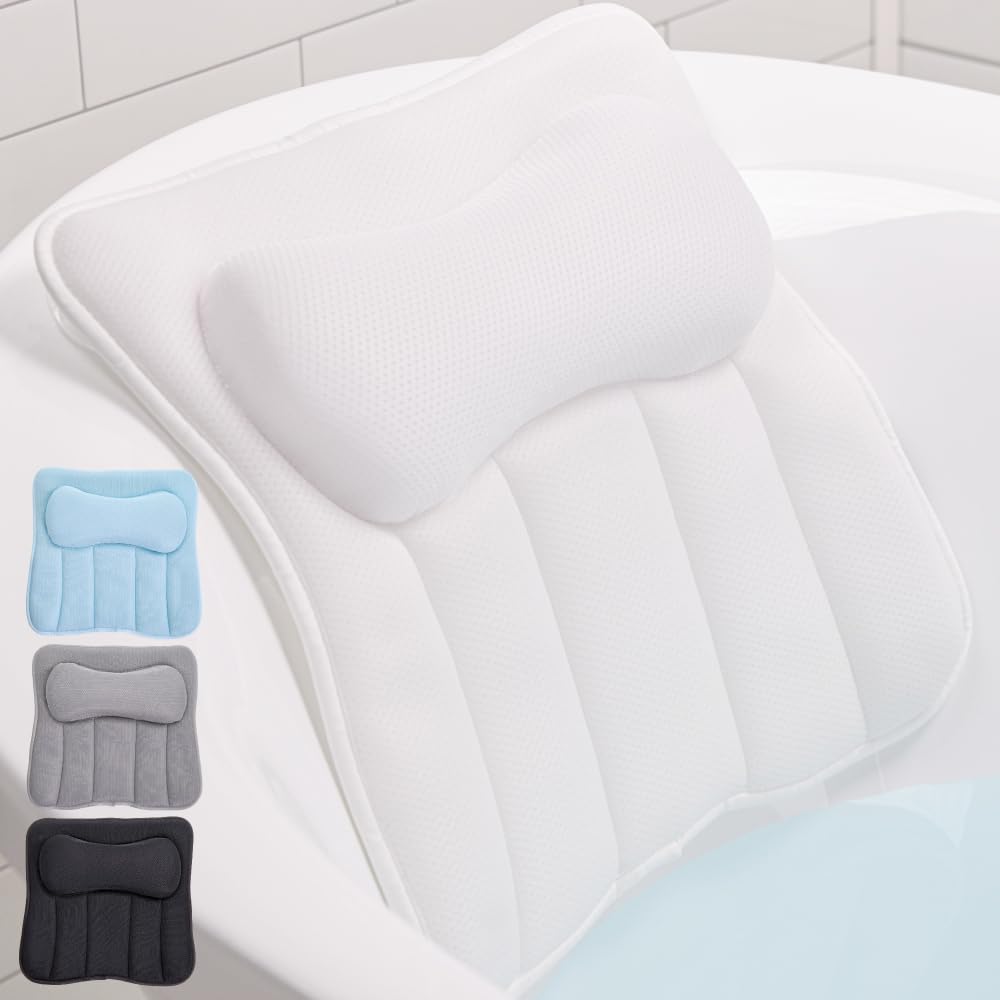 Foto 2 pulgar | Almohada De Baño Gorilla Grip Mesh Para Bañera Con Ventosas, Color Blanco - Venta Internacional.