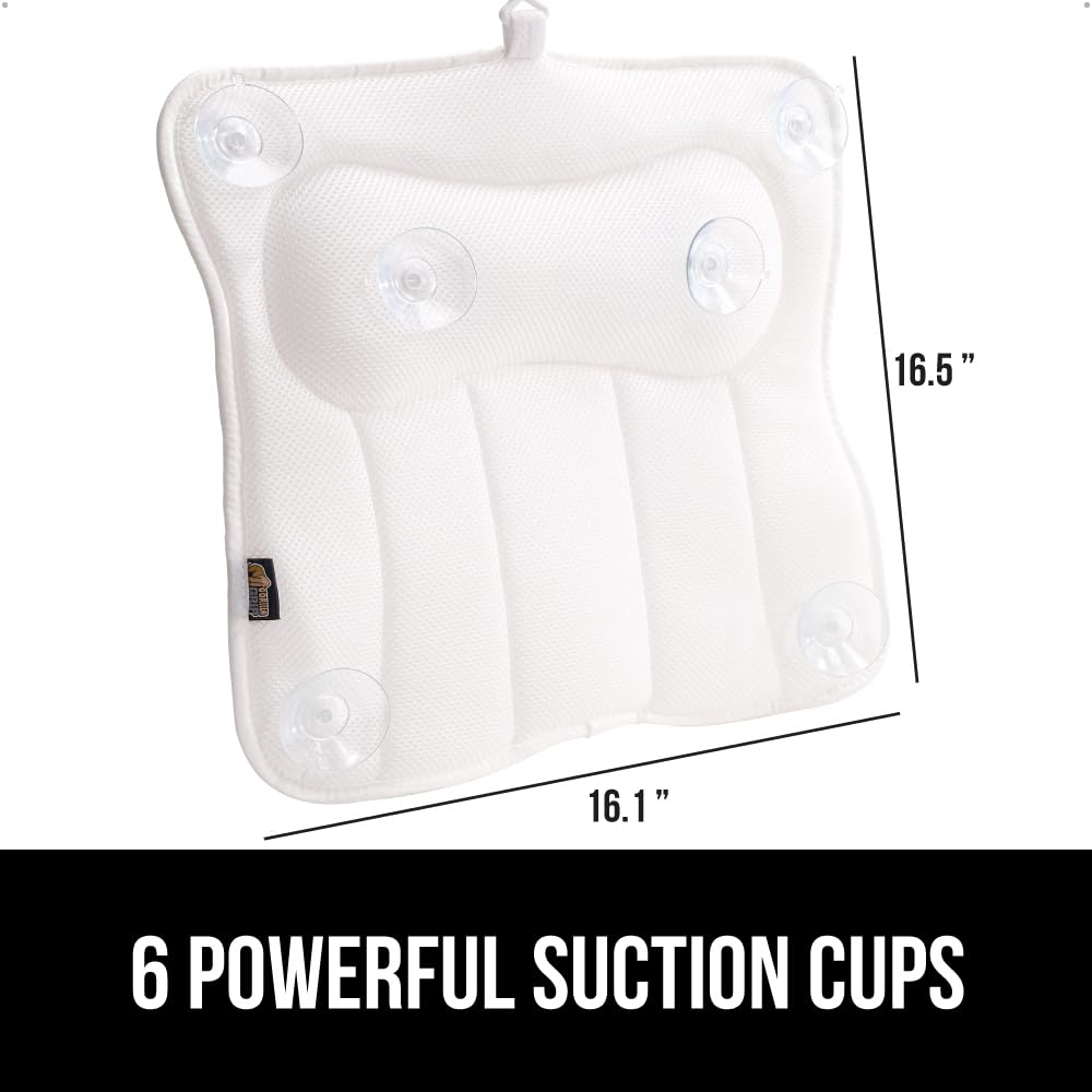 Foto 5 pulgar | Almohada De Baño Gorilla Grip Mesh Para Bañera Con Ventosas, Color Blanco - Venta Internacional.
