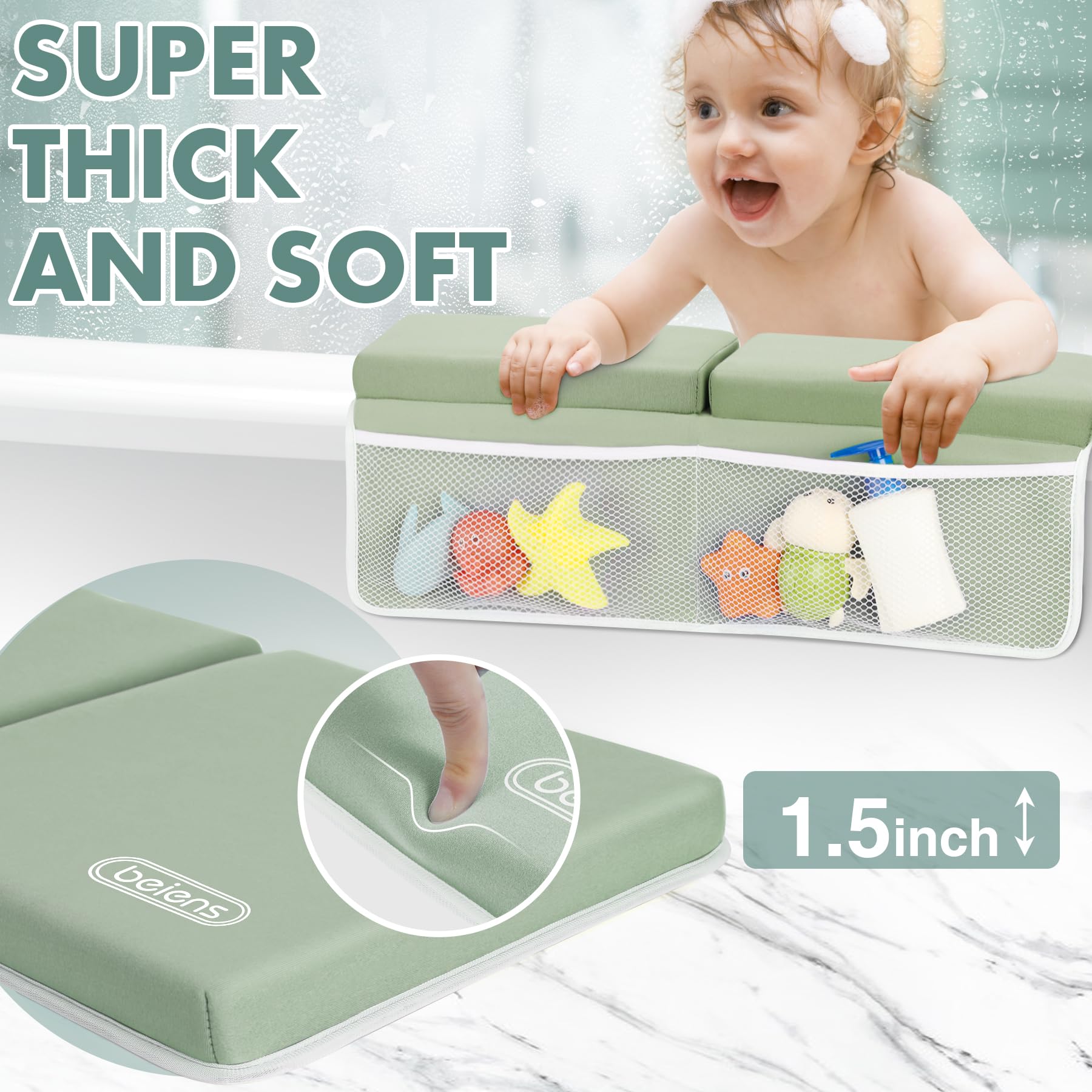 Foto 4 pulgar | Juego De Rodilleras Y Coderas Para Baño, Cómodo Y Grueso - Venta Internacional.