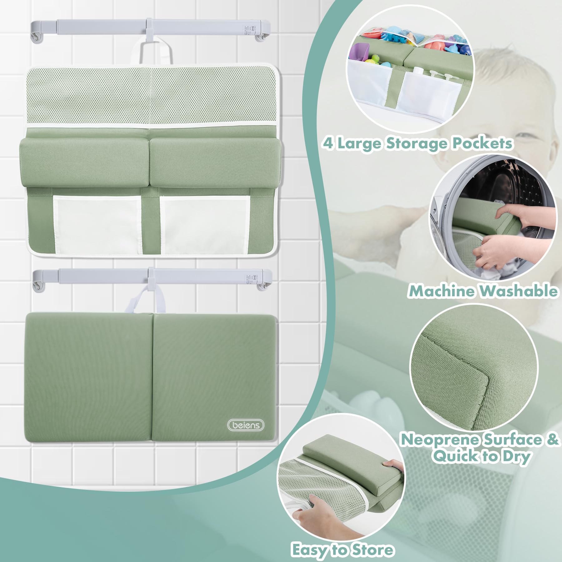 Foto 5 pulgar | Juego De Rodilleras Y Coderas Para Baño, Cómodo Y Grueso - Venta Internacional.