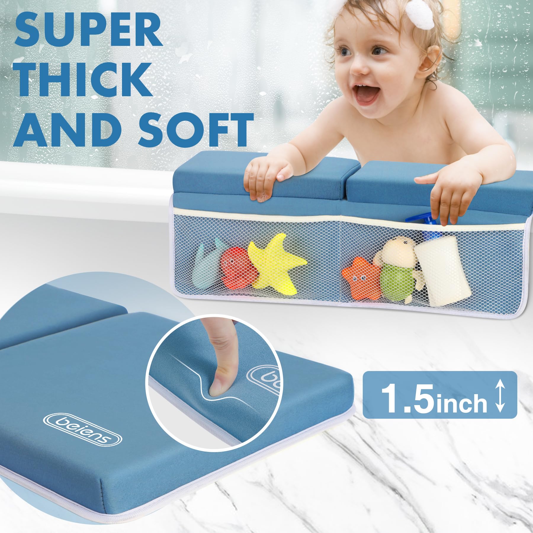 Foto 3 | Juego De Rodilleras Y Coderas Para Baño, Cómodo Y Grueso - Venta Internacional.