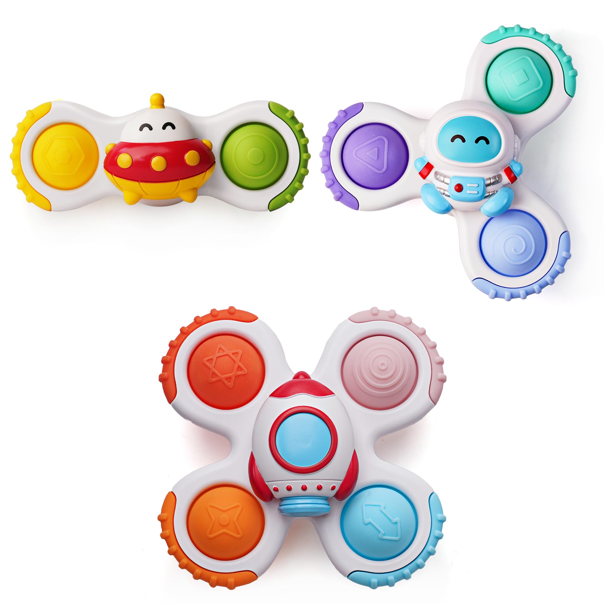 Juguete De Baño Fidget Spinner Likee Strong Con Ventosa Para Bebé - Venta Internacional.