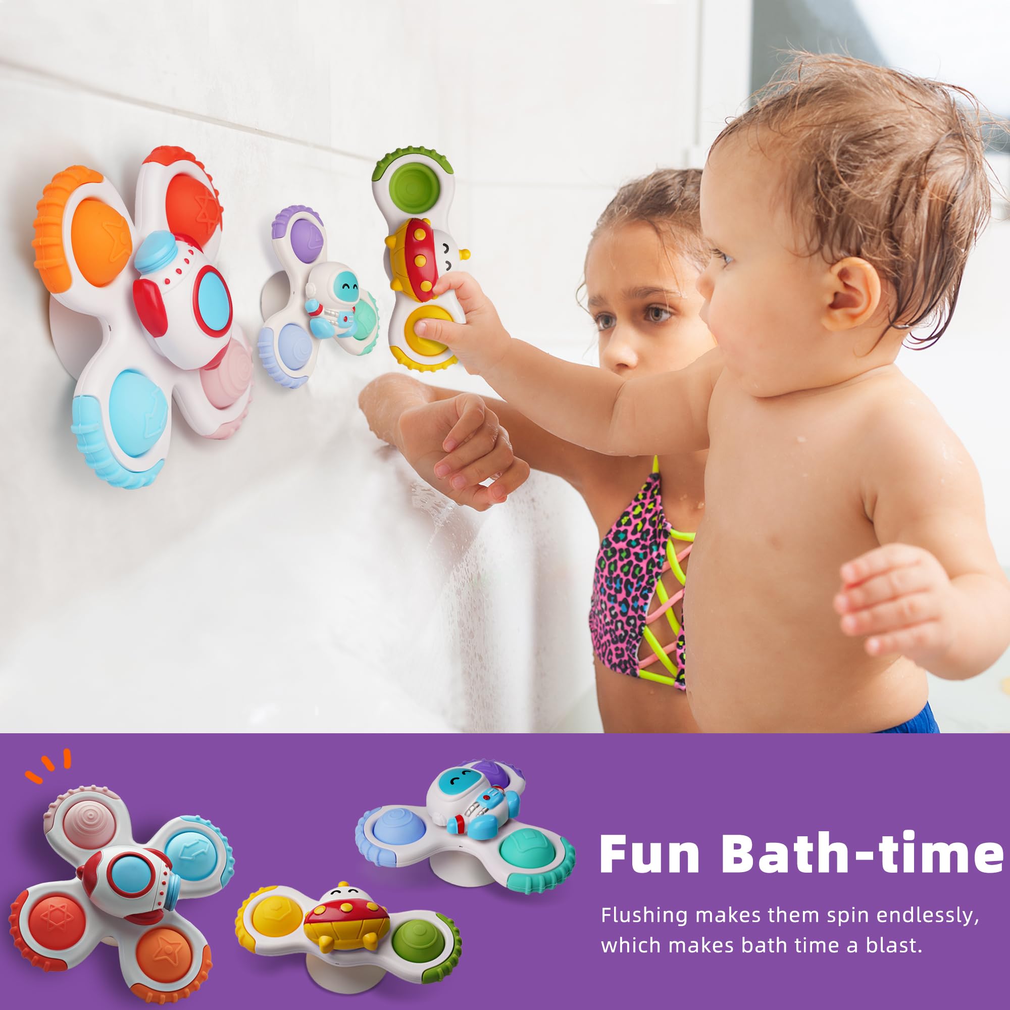 Foto 5 | Juguete De Baño Fidget Spinner Likee Strong Con Ventosa Para Bebé - Venta Internacional.