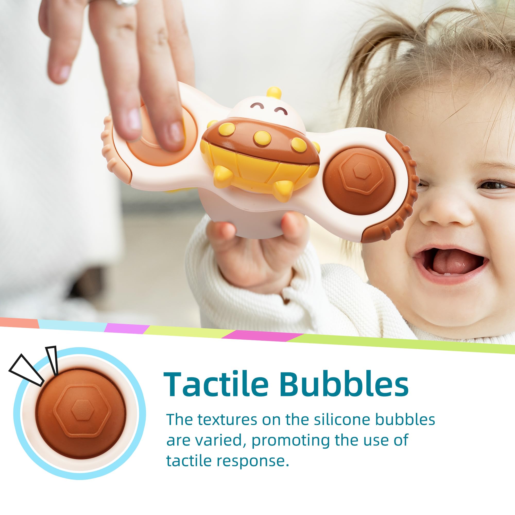 Foto 3 pulgar | Juguete De Baño Fidget Spinner Likee Strong Con Ventosa Para Bebé - Venta Internacional.