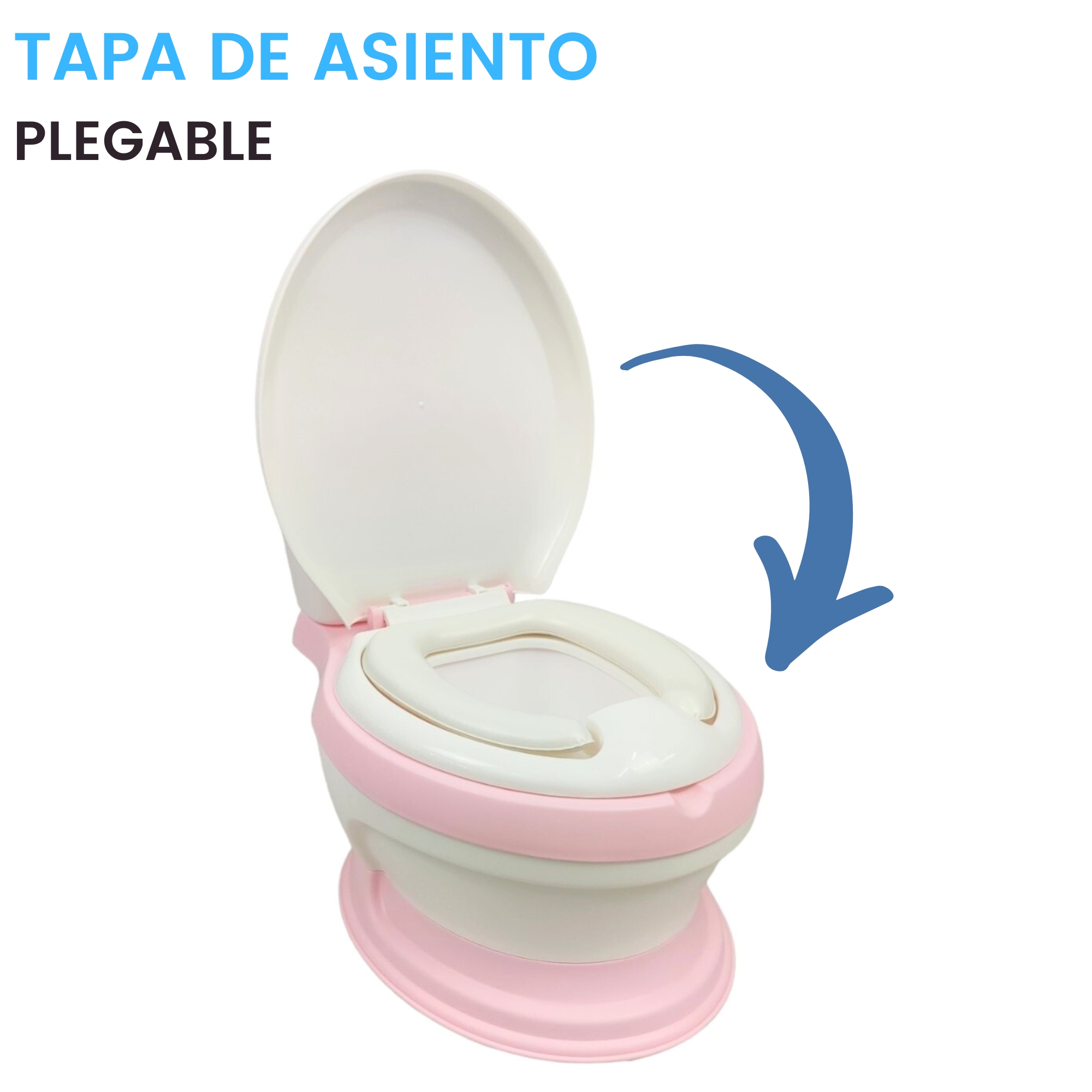Foto 4 pulgar | Baño Entrenador con Asiento Acojinado Generica color Rosa con Tapa y Recipiente