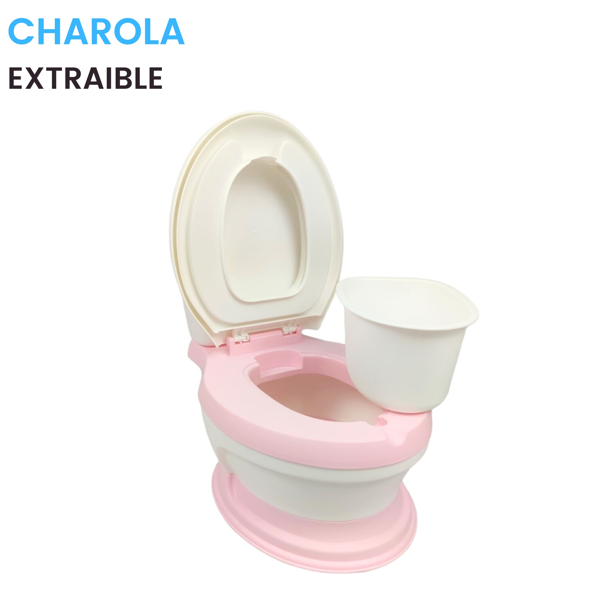 Foto 5 pulgar | Baño Entrenador con Asiento Acojinado Generica color Rosa con Tapa y Recipiente