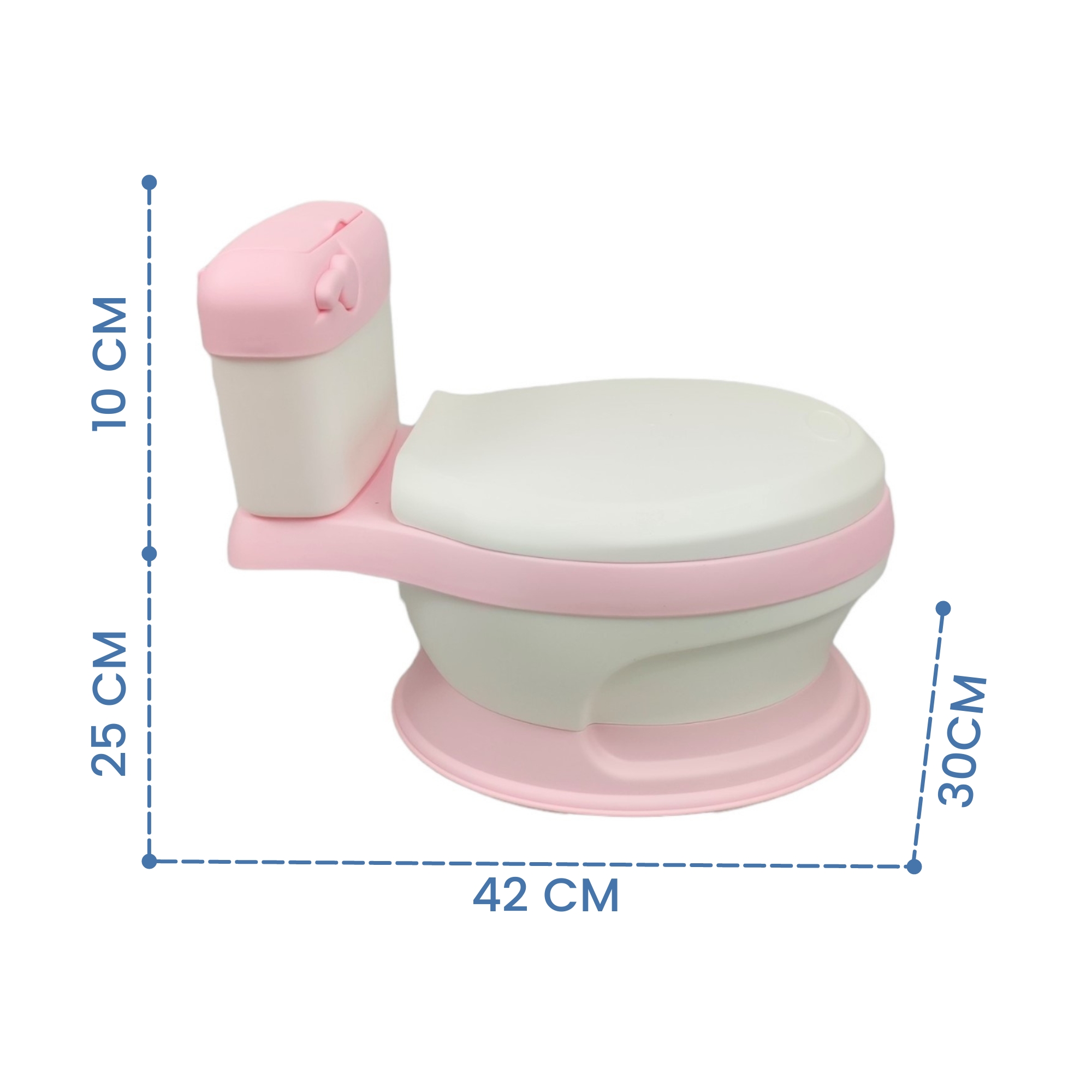 Foto 5 | Baño Entrenador con Asiento Acojinado Generica color Rosa con Tapa y Recipiente