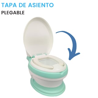 Foto 3 | Baño Entrenador con Asiento Acojinado Generica color Verde con Tapa y Recipiente