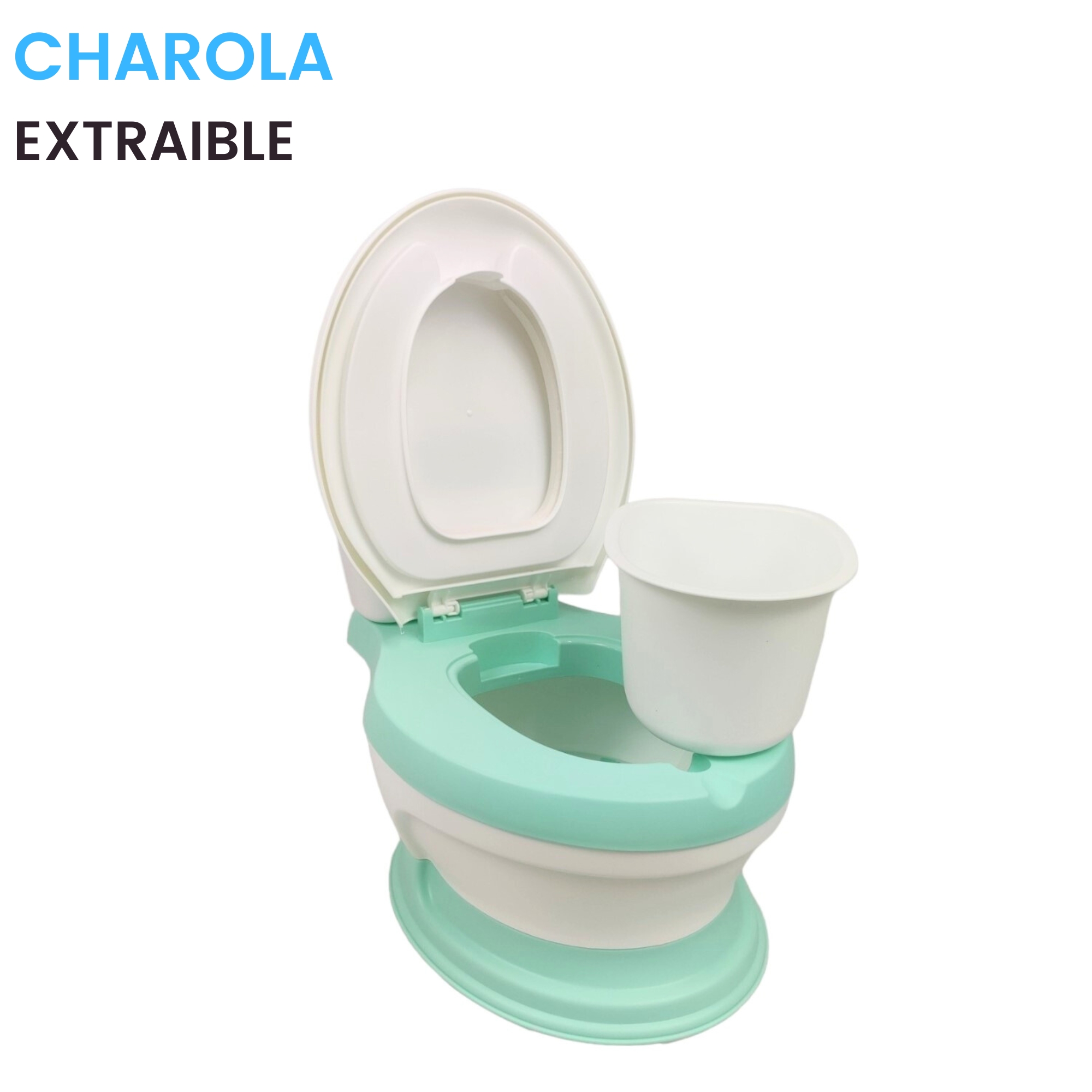 Foto 4 | Baño Entrenador con Asiento Acojinado Generica color Verde con Tapa y Recipiente