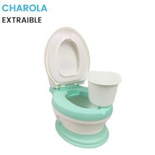 Foto 4 | Baño Entrenador con Asiento Acojinado Generica color Verde con Tapa y Recipiente