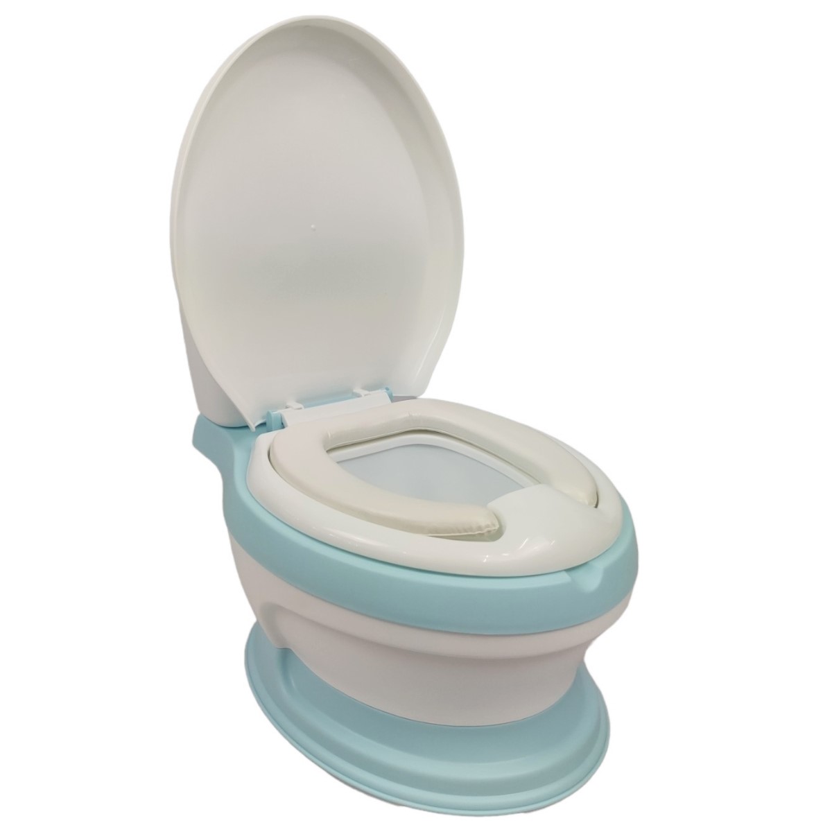 Foto 7 pulgar | Baño Entrenador con Asiento Acojinado Generica color Azul con Tapa y Recipiente