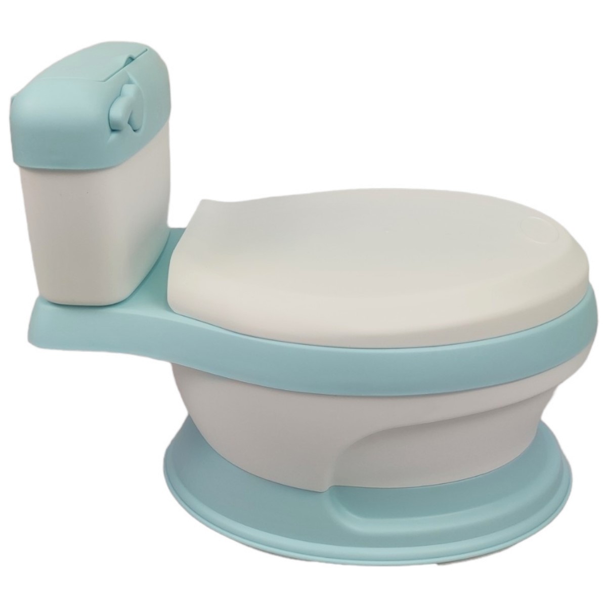 Foto 9 pulgar | Baño Entrenador con Asiento Acojinado Generica color Azul con Tapa y Recipiente