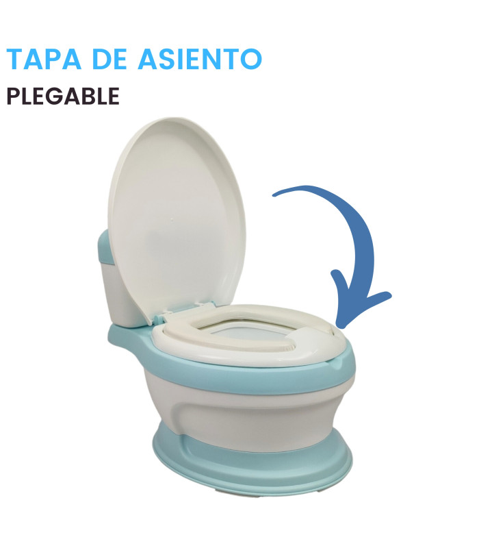 Foto 5 pulgar | Baño Entrenador Acojinado Con Sonido Y Antiderrapante Azul