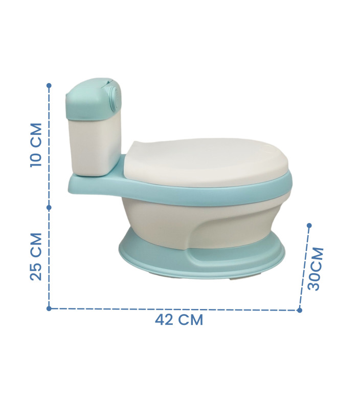 Foto 6 pulgar | Baño Entrenador Acojinado Con Sonido Y Antiderrapante Azul