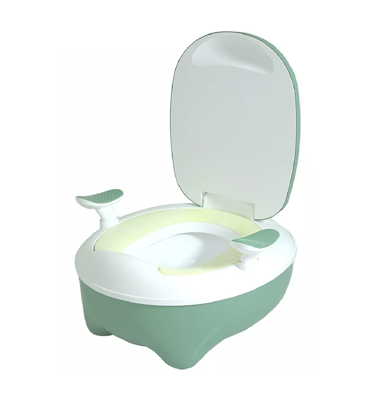 Foto 2 pulgar | Baño Entrenador Belug color Verde para Niños con Asiento Acojinado y Tapa