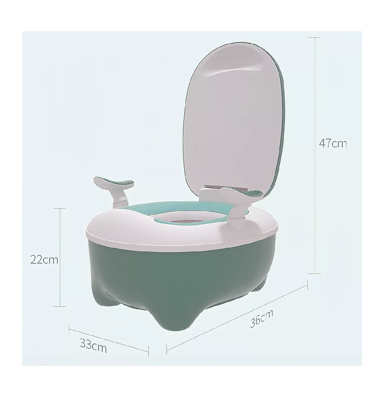 Foto 3 pulgar | Baño Entrenador Belug color Verde para Niños con Asiento Acojinado y Tapa