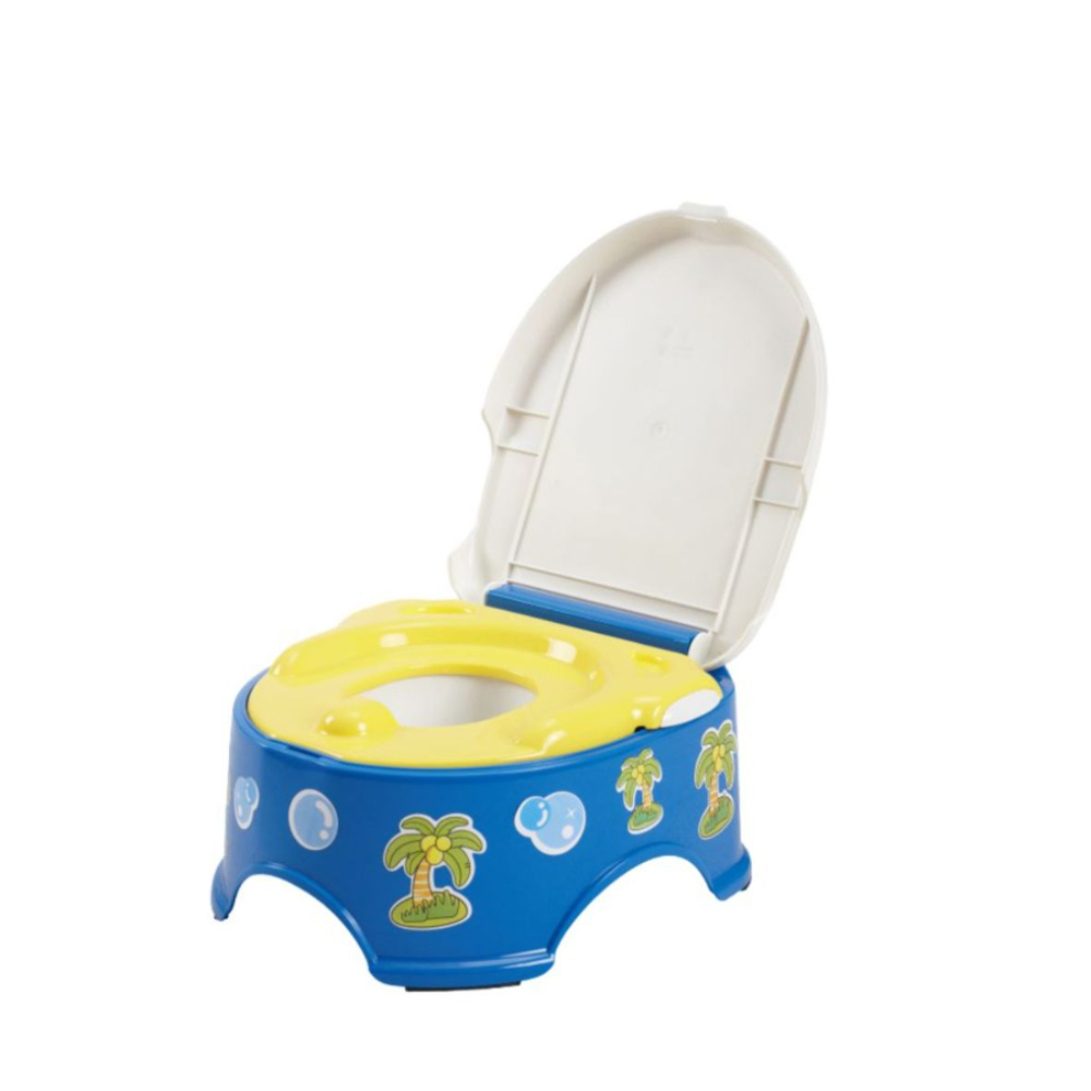 Baño Entrenador Inodoro Infantil 3 En 1 Mytoy color Azul