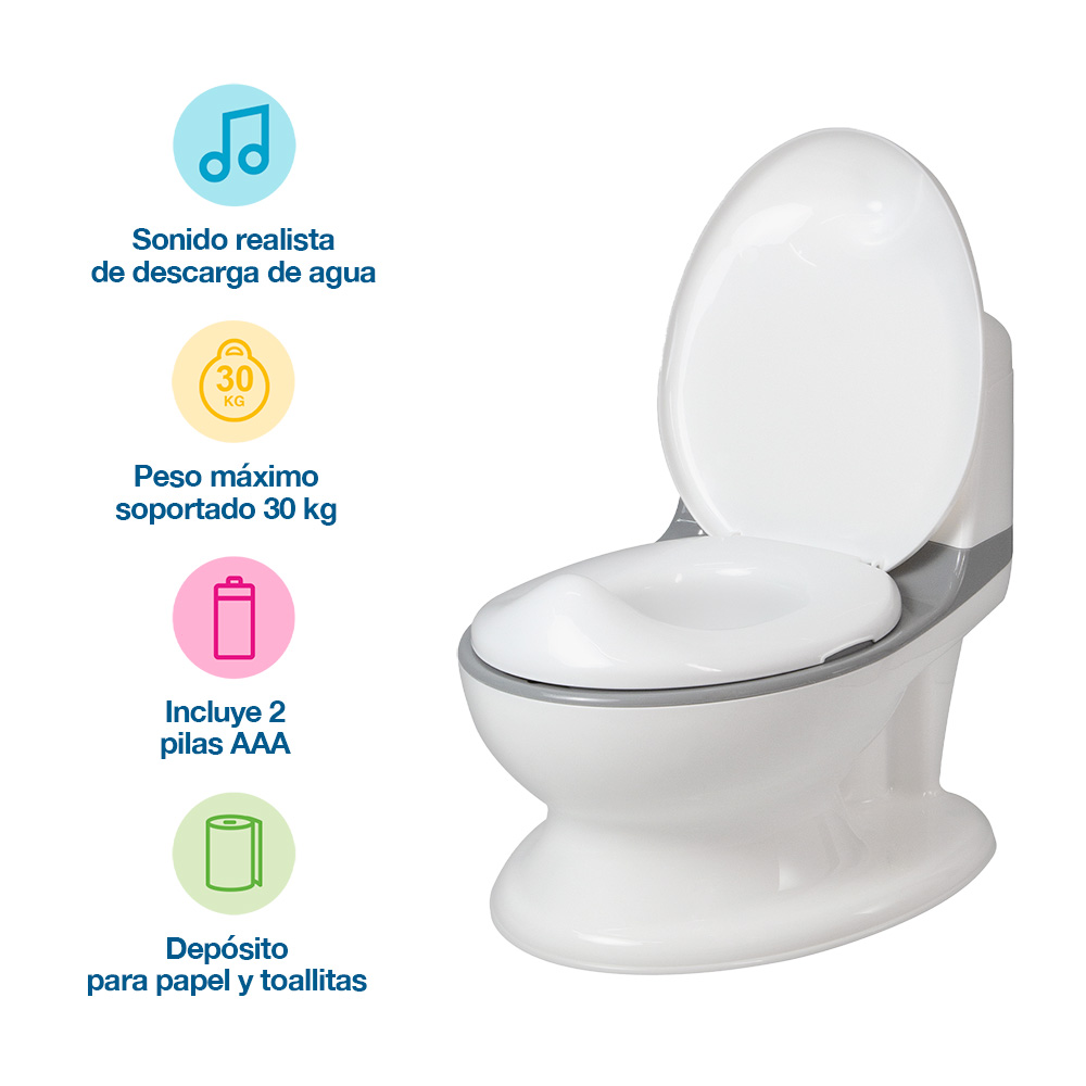 Foto 3 pulgar | Bañito Entrenador con Sonido Realista Escusado Portátil Shimy Gris 83430-gl para Niños