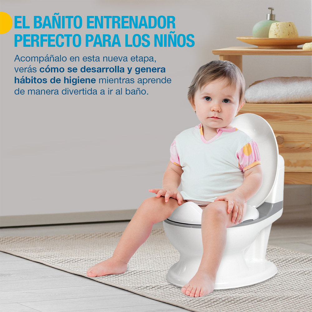 Foto 4 pulgar | Bañito Entrenador con Sonido Realista Escusado Portátil Shimy Gris 83430-gl para Niños