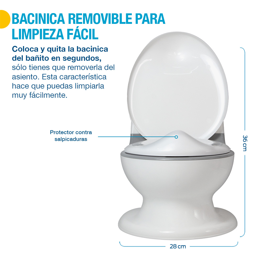 Foto 5 pulgar | Bañito Entrenador con Sonido Realista Escusado Portátil Shimy Gris 83430-gl para Niños