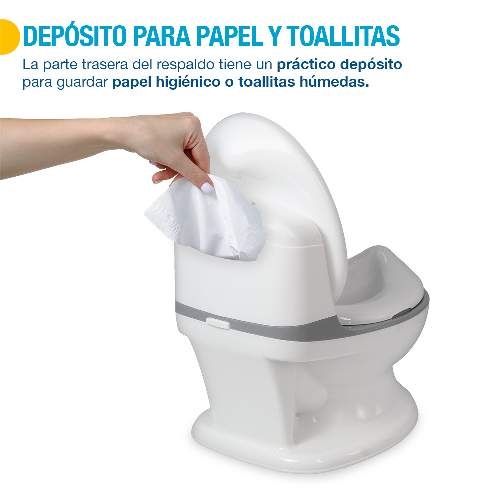 Foto 7 pulgar | Bañito Entrenador con Sonido Realista Escusado Portátil Shimy Gris 83430-gl para Niños