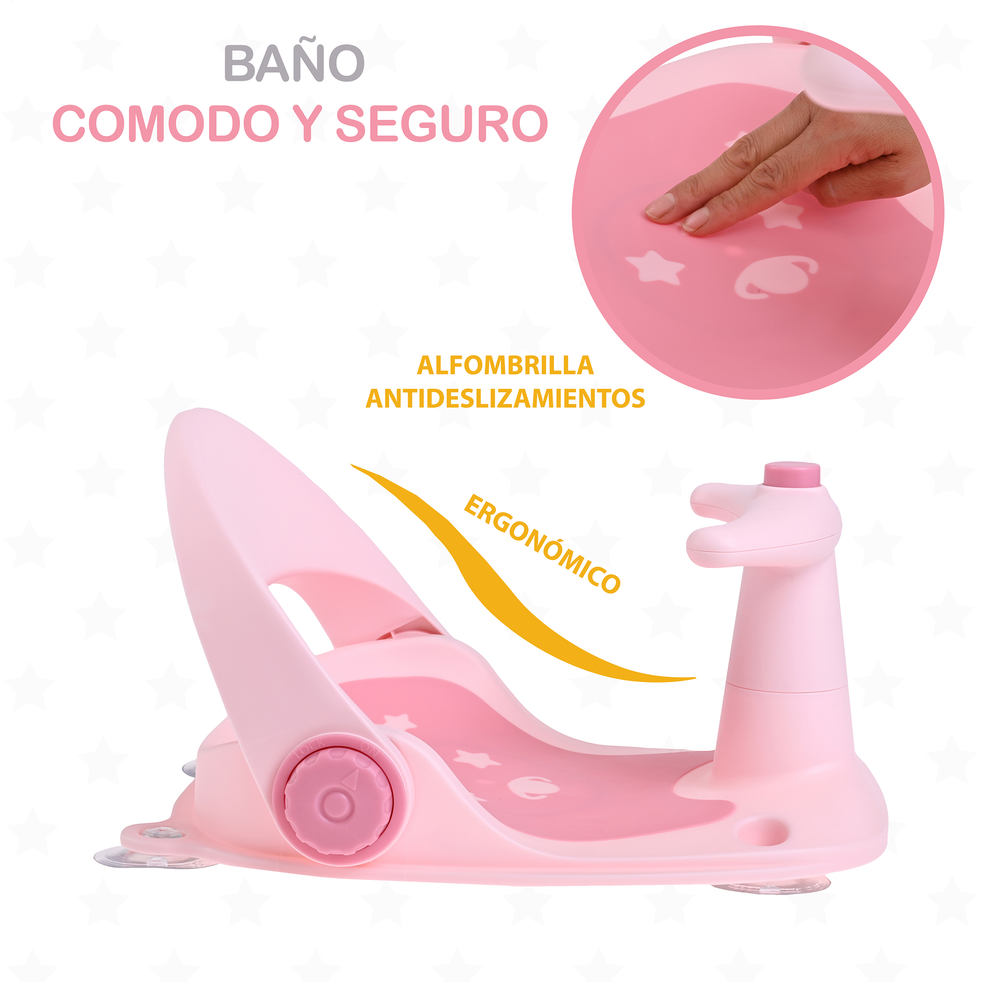 Foto 5 | Asiento Portátil Eke Life Home Rosa para Bañera