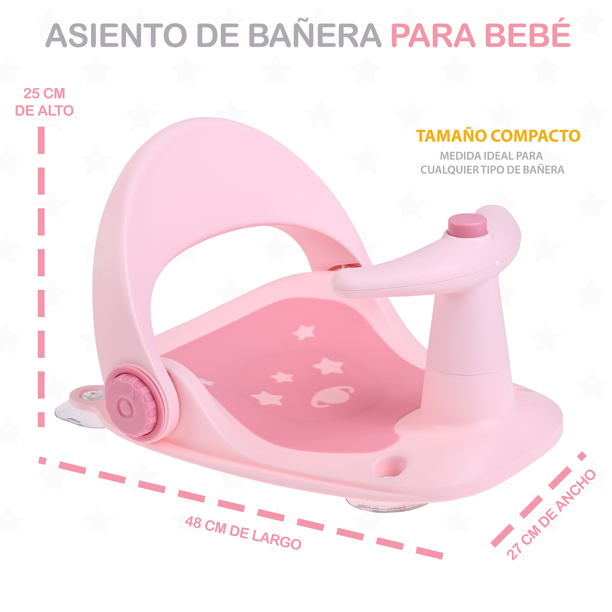 Foto 7 | Asiento Portátil Eke Life Home Rosa para Bañera