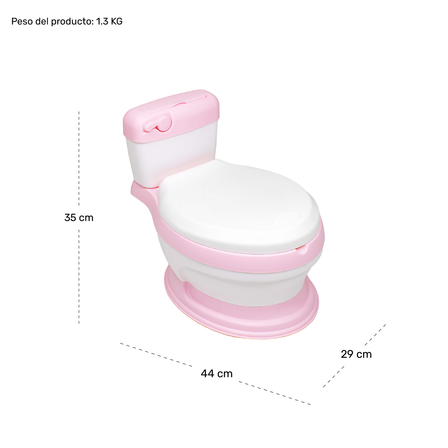 Foto 7 pulgar | Bacinica Bañito Entrenador Niños Baño Asiento Acojinado Rosa