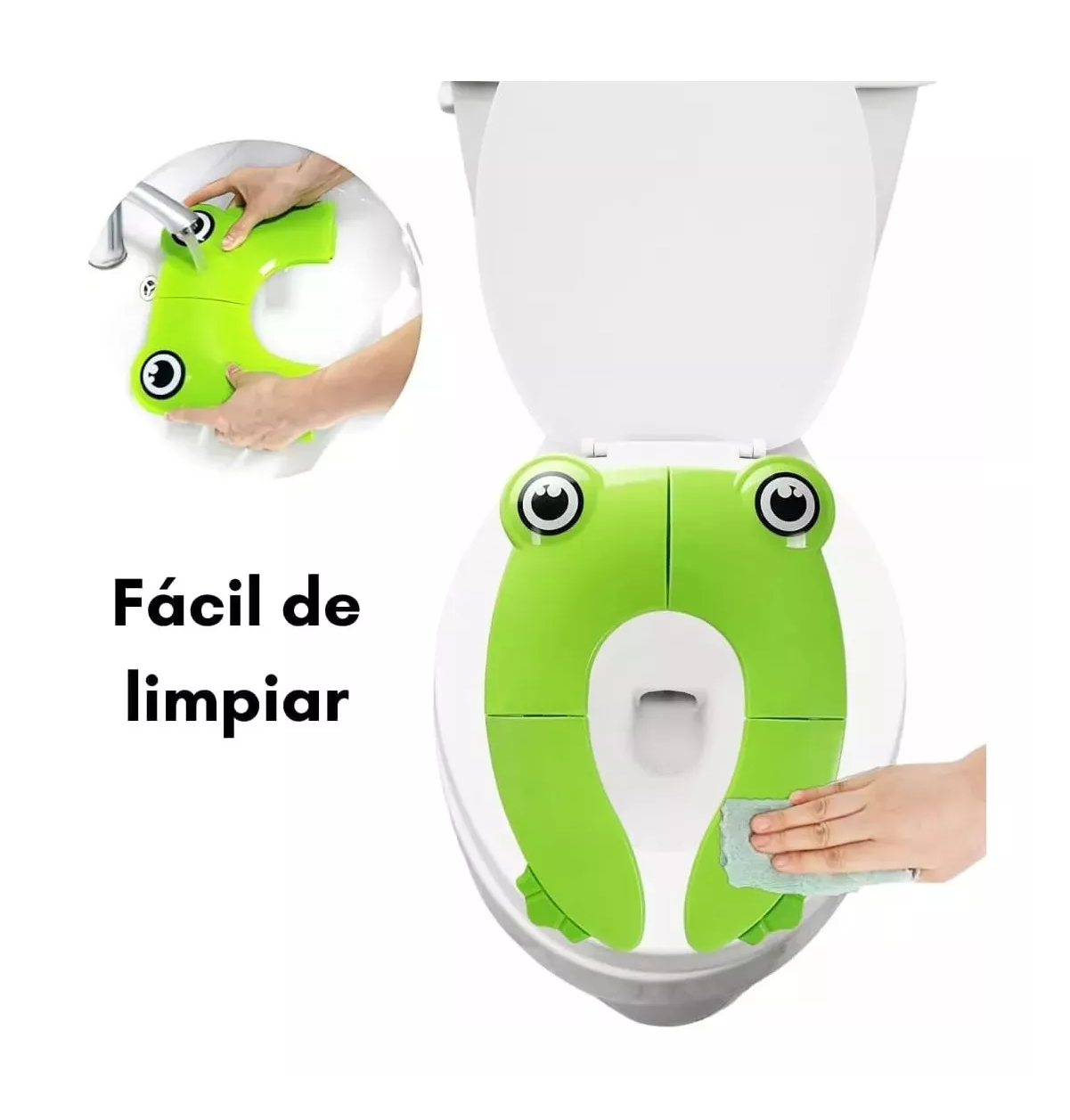 Foto 4 pulgar | Asiento Entrenador Inodoro Portátil Baño Plegable Niño Verde