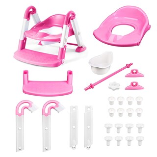 Foto 1 | Baño Entrenador para Bebe Escalera 3 en 1 Rosa