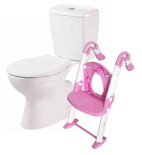 Foto 4 | Baño Entrenador para Bebe Escalera 3 en 1 Rosa
