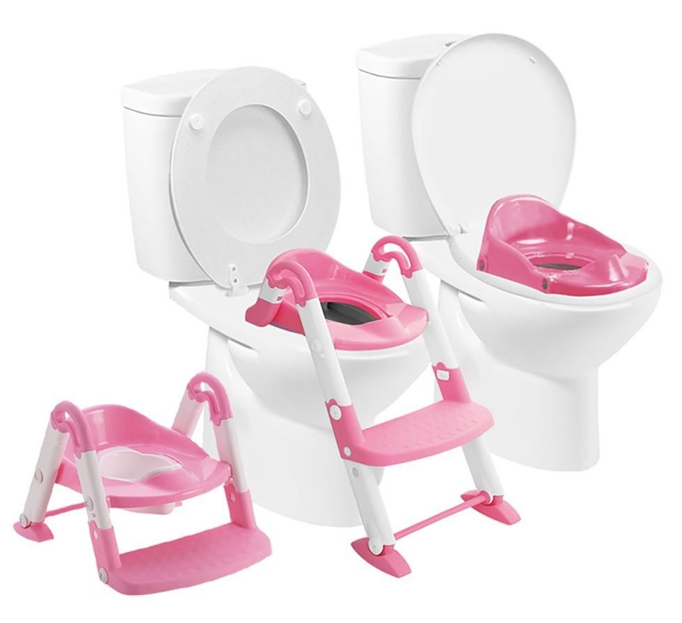 Foto 7 pulgar | Baño Entrenador para Bebe Escalera 3 en 1 Rosa