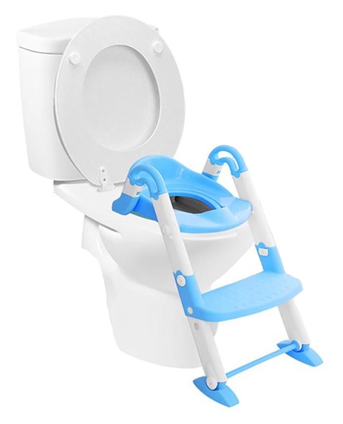 Foto 5 pulgar | Baño Entrenador para Bebe Aeiou B069 Escalera 3 en 1 Azul