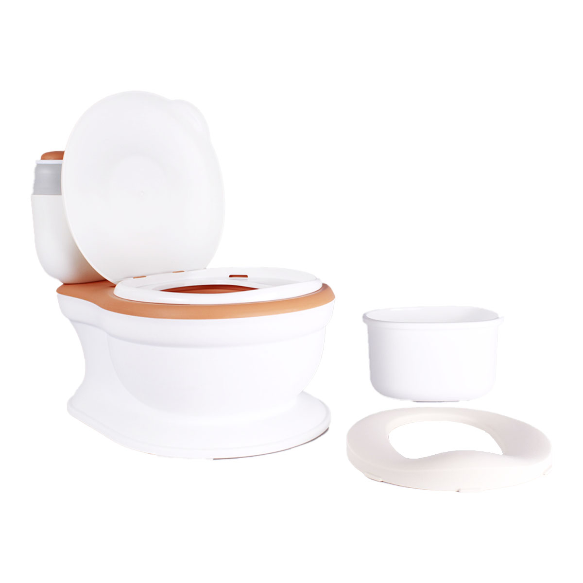 Foto 7 pulgar | Bacinica Infantil Modelo Little Toilet Color Blanco Con Naranja Marca Sweet Rocket