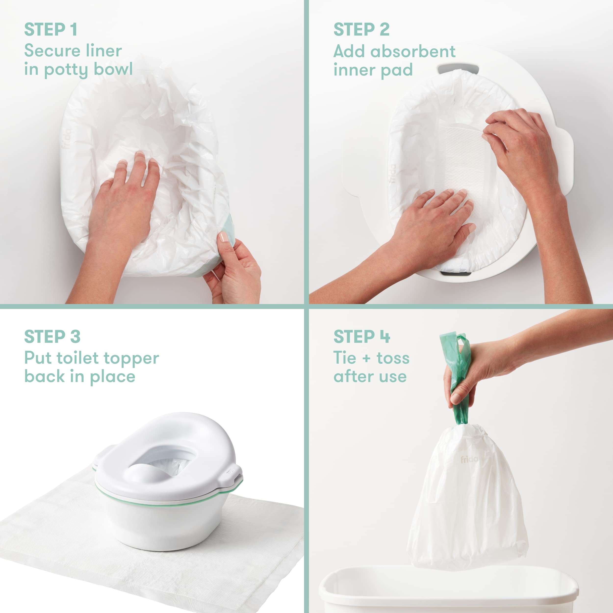 Foto 3 pulgar | Forros Para Orinal Frida Baby Poo + Pee, A Prueba De Fugas, Superabsorbentes - Venta Internacional.