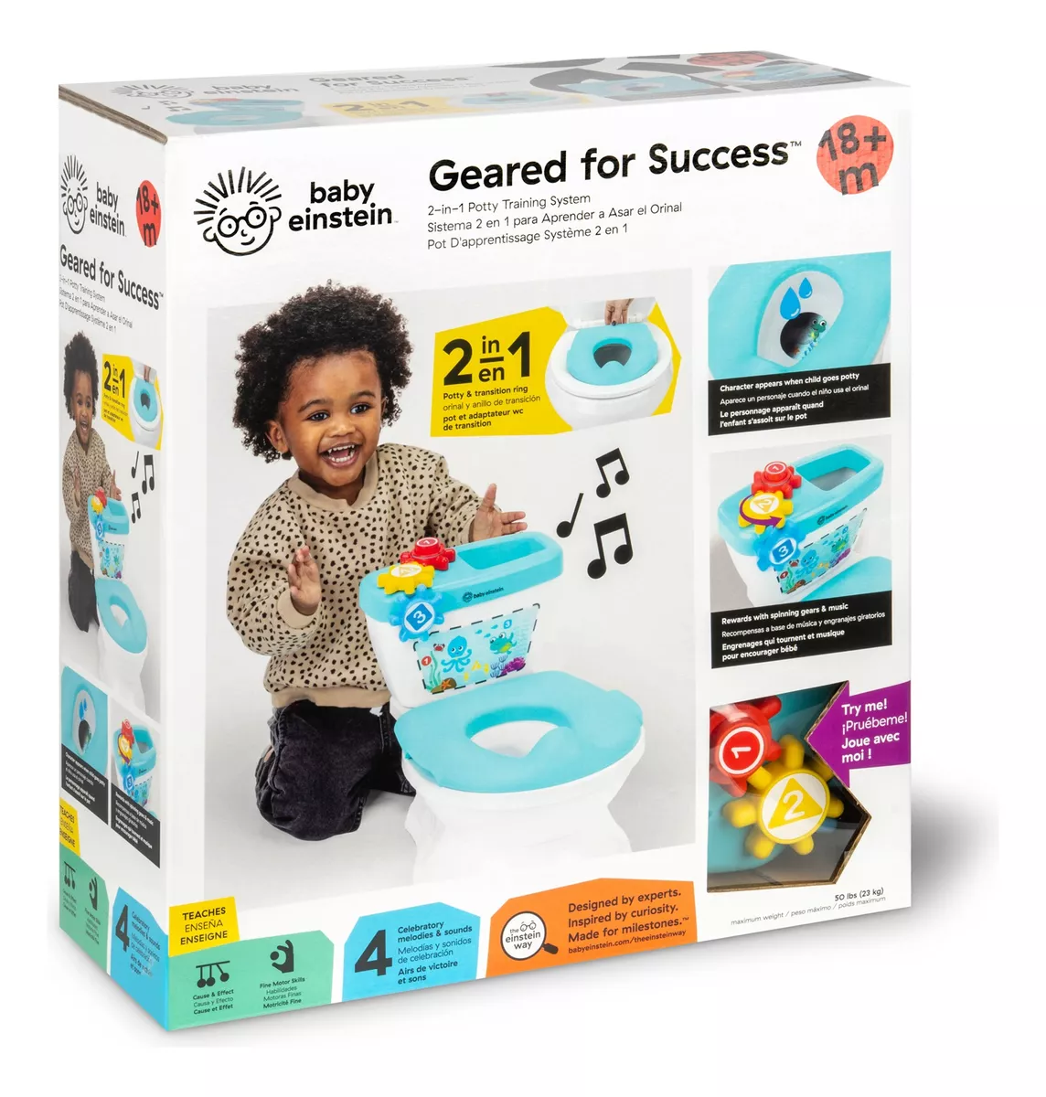 Foto 5 | Baño Entrenador Baby Einstein 2 en 1 Adaptador Desmontable Blanco
